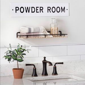Hearth and hand powder room sign